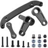 Hobbypark Aluminum Steering Parts Set (Steering Bell Crank, Ackermann Link) for Arrma 1/10 Granite 4X4,Typhon, Big Rock, Senton, Replaces AR340132 (Black) view 3