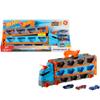 Hot Wheels Speedway Hauler Storage Carrier with 3 1:64 Scale Cars & Convertible 6-Foot Drag Race Track for Kids 4 to 8 Years Old, Stores 20+ Cars & Connects to Other Hot Wheels City Sets, GVG37 view 1