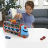 Hot Wheels Speedway Hauler Storage Carrier with 3 1:64 Scale Cars & Convertible 6-Foot Drag Race Track for Kids 4 to 8 Years Old, Stores 20+ Cars & Connects to Other Hot Wheels City Sets, GVG37 view 2
