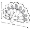 Color Your Own 3D Turkey Decoration Set - 7.50" x 12.75" (8-Pack) - Customizable Paper Craft Kit for Kids & Families view 2