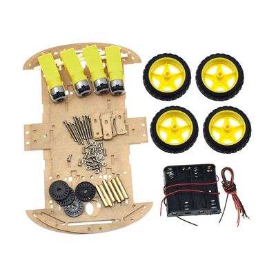 Reland Sun 4WD Robot Motor Smart Car Chassis Kits With Speed Encoder 51 M26 DIY Education Robot Smart Car Kit Diy Electronic