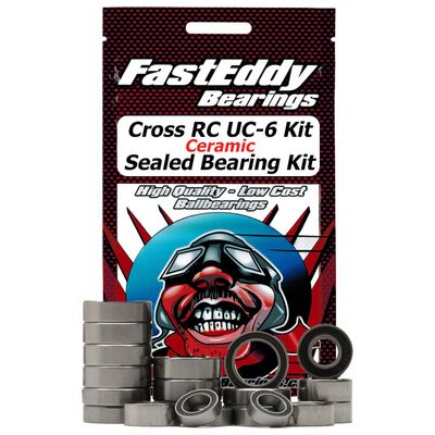 FastEddy Bearings Compatible with Cross RC UC-6 Kit Ceramic Sealed Bearing Kit