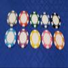 MRC 1000pcs 6 spot Blank Poker Chips Set with Aluminum Case Custom Build view 2