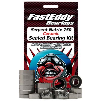 FastEddy Bearings Compatible with Serpent Natrix 750 Ceramic Sealed Bearing Kit
