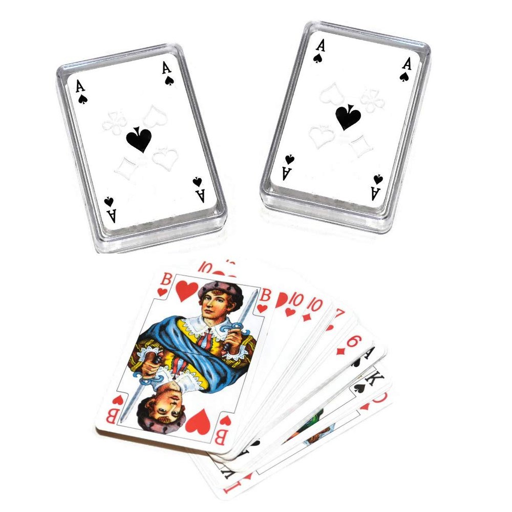 2 Decks Set Russian Classic Durak Card Game Play 36 Playing Cards in Deck Plastic Case   