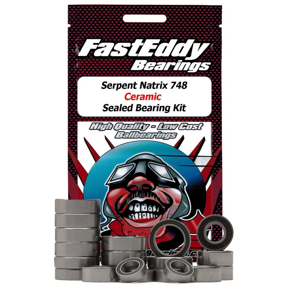 FastEddy Bearings Compatible with Serpent Natrix 748 Ceramic Sealed Bearing Kit