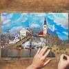 Slovenia Jigsaw Puzzle 1000 Piece Bled Island Slovenia Puzzle Game Artwork Travel Souvenir Wooden view 2