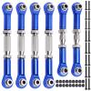 Hobbypark Aluminum Adjustable Tie Rods Toe Links Set Linkage Steel Turnbuckles for Arrma 1/10 Granite 4X4 Replacement (6-Pack) (Navy Blue) view 1