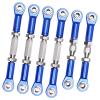 Hobbypark Aluminum Adjustable Tie Rods Toe Links Set Linkage Steel Turnbuckles for Arrma 1/10 Granite 4X4 Replacement (6-Pack) (Navy Blue) view 4