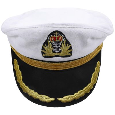 ABOOFAN Captain Hat for Kids Sailor Costume Cap 54cm White Cotton Sailor Captain Hat Decorative