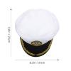 ABOOFAN Captain Hat for Kids Sailor Costume Cap 54cm White Cotton Sailor Captain Hat Decorative view 2