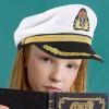 ABOOFAN Captain Hat for Kids Sailor Costume Cap 54cm White Cotton Sailor Captain Hat Decorative view 3