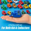 36 Pieces Pull Back Cars and Trucks Toy Set  Mini Pocket Vehicles, Fighter Jets, Construction, Race Cars & Military Toys  Bulk Party Favors, Stocking Stuffers (Assorted) view 3