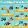 36 Pieces Pull Back Cars and Trucks Toy Set  Mini Pocket Vehicles, Fighter Jets, Construction, Race Cars & Military Toys  Bulk Party Favors, Stocking Stuffers (Assorted) view 4