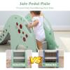 BABY JOY Toddler Slide, Kids Large Slide Play Climber Set with Long Slipping Slope, Basketball Hoop and Ball, Enclosed Steps, Easy Assemble Indoor Outdoor Backyard Freestanding Slides for Kids Age 1-8 view 3