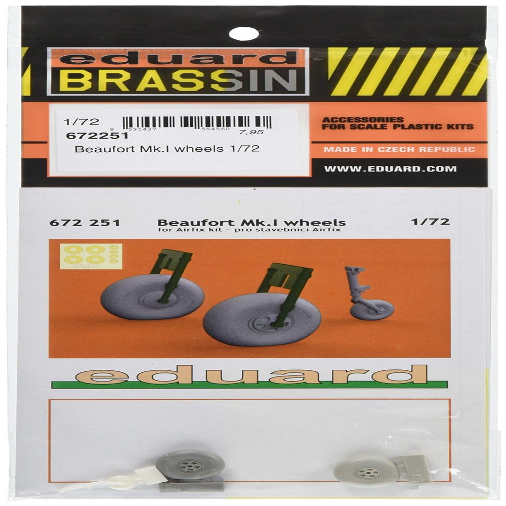 Eduard EDB672251 Brassin 1:72-Beaufort Mk.I Wheels (Airfix)