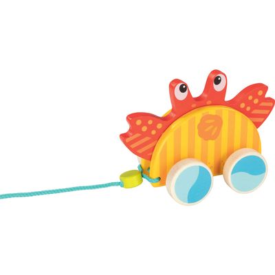 Goki Pulling Animal: Crab 17x8.5x12cm, Wood, 1+