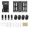 LewanSoul 4WD Smart Chassis Car Kit with Aluminum Alloy Chassis, TT Motor, 66mm Wheels, Robotic Moving Platform (Black, Unassembled) view 4