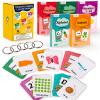 130 Flash Cards for Toddlers, ABC Alphabet, Numbers, Colors & Shapes, First Words, Animals Preschool Flashcards with Rings for Kindergarten Homeschool Supplies Educational Learning Toy Kids view 1