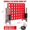 Costzon Giant 4-in-A-Row, Jumbo 4-to-Score Giant Game Set for Kids & Adults, Indoor Outdoor Yard Connect Game, 3.5FT Tall with 42 Jumbo Rings & Quick-Release Slider, Perfect for Family & Party Games view 2