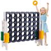 Costzon Giant 4-in-A-Row, Jumbo 4-to-Score Giant Game Set for Kids & Adults, Indoor Outdoor Yard Connect Game, 3.5FT Tall with 42 Jumbo Rings & Quick-Release Slider, Perfect for Family & Party Games view 1