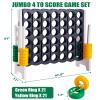 Costzon Giant 4-in-A-Row, Jumbo 4-to-Score Giant Game Set for Kids & Adults, Indoor Outdoor Yard Connect Game, 3.5FT Tall with 42 Jumbo Rings & Quick-Release Slider, Perfect for Family & Party Games view 2