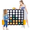 Costzon Giant 4-in-A-Row, Jumbo 4-to-Score Giant Game Set for Kids & Adults, Indoor Outdoor Yard Connect Game, 3.5FT Tall with 42 Jumbo Rings & Quick-Release Slider, Perfect for Family & Party Games view 4