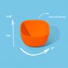 Avanchy Baby Bowls Silicone MINI Prep Bowl Set for Babies Kids Toddler for Feeding Food 4 oz, Orange view 2