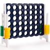 COSTWAY Jumbo 4-to-Score Giant Game Set, 4 in A Row for Kids and Adults, 3.5FT Tall Indoor & Outdoor Game Set with 42 Jumbo Rings & Quick-Release Slider, Perfect for Holiday Party & Family Game view 1
