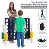 COSTWAY Jumbo 4-to-Score Giant Game Set, 4 in A Row for Kids and Adults, 3.5FT Tall Indoor & Outdoor Game Set with 42 Jumbo Rings & Quick-Release Slider, Perfect for Holiday Party & Family Game view 3