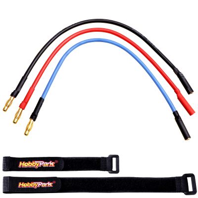 Hobbypark 4mm Banana Plugs Connector Extension Cable Wire for RC Brushless Motor ESC (3-Pack)