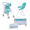 Olivia's Little World 3-in-1 Baby Doll Nursery Set, Blue/White view 1