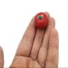 1Pc Handmade Extra Large Round Beads, 7 mm Hole, Ceramic Craft Supplies for Macrame (20 mm, Matte Red) view 3