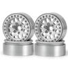 4Pcs Alloy 1.9" Beadlock Wheels Rims for 1/10 SCX10,SCX10 II,SCX10 III TRX4 90046 90026 D90 CC01 RC Crawler (Matte Silver) view 1