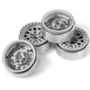 4Pcs Alloy 1.9" Beadlock Wheels Rims for 1/10 SCX10,SCX10 II,SCX10 III TRX4 90046 90026 D90 CC01 RC Crawler (Matte Silver) view 4