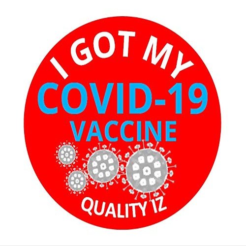 0.75" I Got My COVID-19 Vaccine, Stickers (Red, 100/roll)