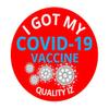 0.75" I Got My COVID-19 Vaccine, Stickers (Red, 100/roll) view 1