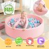 TRENDBOX Extra Large Soft Foam Ball Pit 51.2" x 11.8" (NO Balls) in Large Sponge Round Ball Pool Indoor Round Children Toddler Playpen - Light Pink view 2