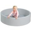 TRENDBOX Extra Large Soft Foam Ball Pit 51.2" x 11.8" (NO Balls) in Large Sponge Round Ball Pool Indoor Round Ball Pits Children Toddler Playpen - Light Gray view 1