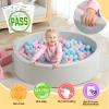 TRENDBOX Extra Large Soft Foam Ball Pit 51.2" x 11.8" (NO Balls) in Large Sponge Round Ball Pool Indoor Round Ball Pits Children Toddler Playpen - Light Gray view 2