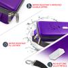 Quiver Time Purple Bolt Card Carrying Case fits Pokemon Cards and other TCG Games - Storage Bag for Playing/Trading Cards and Deck Box (Straps, Dividers & 100 Apollo Card Sleeves) view 2