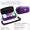 Quiver Time Purple Bolt Card Carrying Case fits Pokemon Cards and other TCG Games - Storage Bag for Playing/Trading Cards and Deck Box (Straps, Dividers & 100 Apollo Card Sleeves) view 4