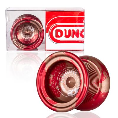 Duncan Toys Roadrunner Yo-Yo, Unresponsive Expert Level Yo-Yo, Concave Bearing and Aluminum Body, Red with Gold Splash