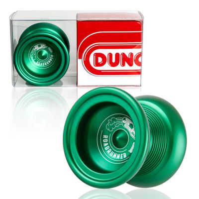 Duncan Toys Roadrunner Yo-Yo, Unresponsive Expert Level Yo-Yo, Concave Bearing and Aluminum Body, Green