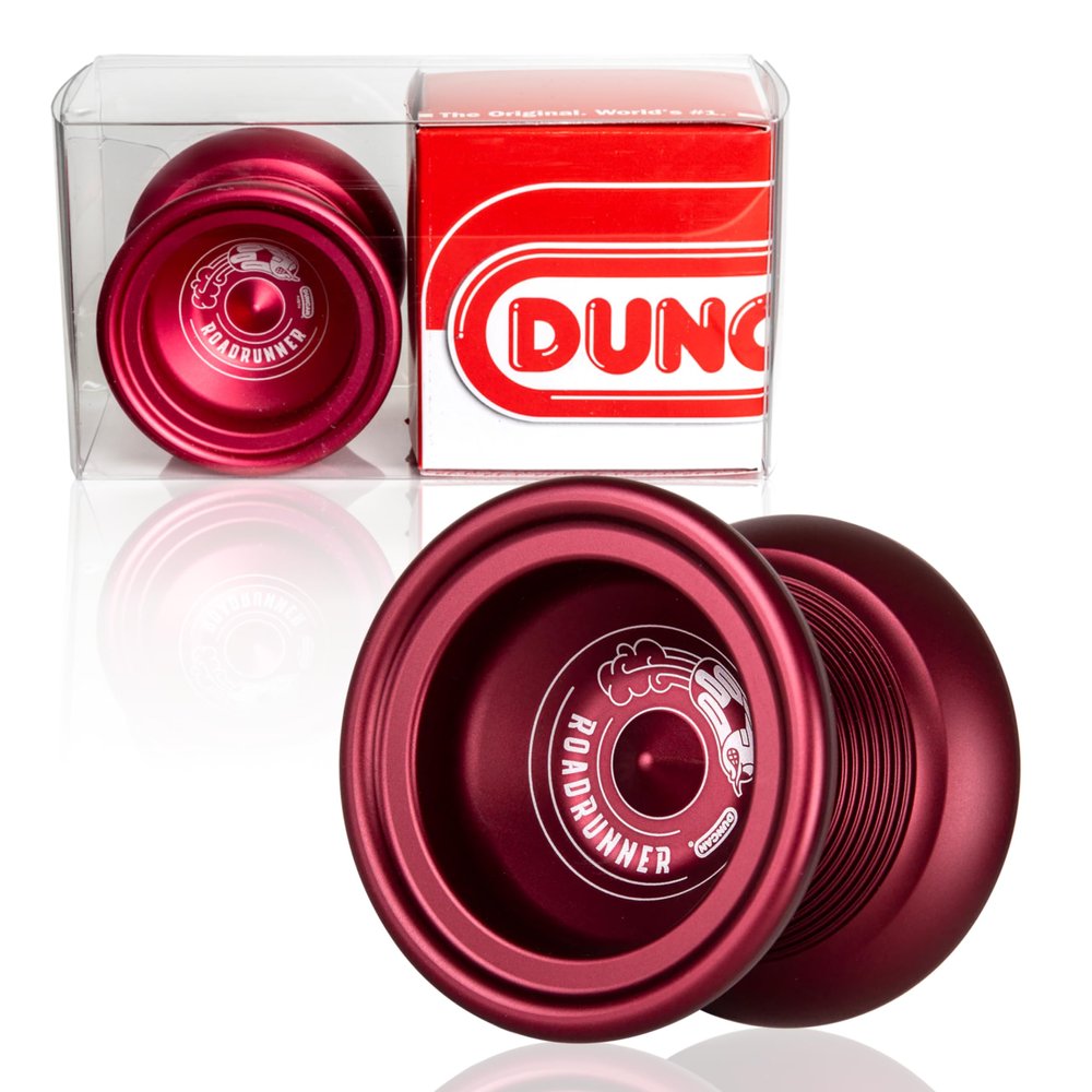 Duncan Toys Roadrunner Yo-Yo, Unresponsive Expert Level Yo-Yo, Concave Bearing and Aluminum Body, Dark Red