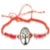 Tree of Life Red Bead Adjustable Bracelet view 1