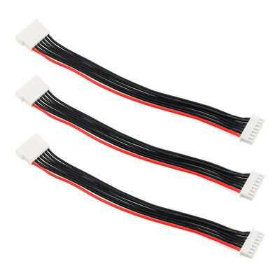 E-outstanding 3PCS 15cm JST-XH 6S LiPo Balance Extension Leads 22AWG Silicone Charging Wire