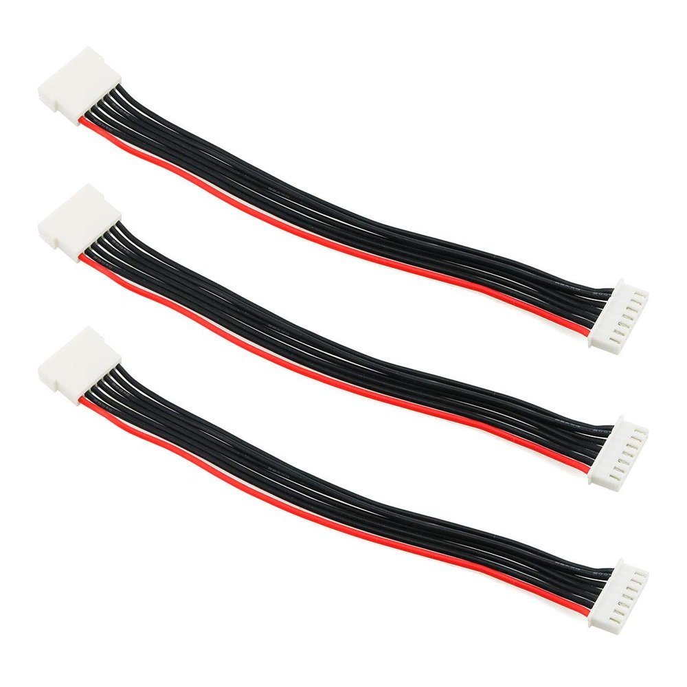 E-outstanding 3PCS 15cm JST-XH 6S LiPo Balance Extension Leads 22AWG Silicone Charging Wire