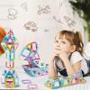 Magnetic Tiles 80pcs Magnet Building Blocks Set Creative Stacking Toys for Kids, 3D DIY Construction Kit Preschool Child Montessori Toys STEM Learning Toys Gifts for Girls Boys 3 4 5 6 7 Years view 4