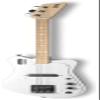 Loog Mini Electric kids Guitar for Beginners built-in Amp Ages 3+ Learning App and Lessons Included White view 2